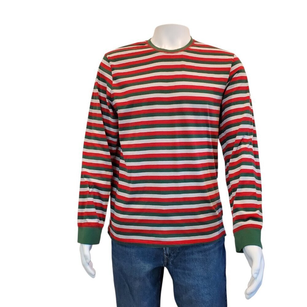 BP Mens Lounge Tee Shirt Hang Out Cotton Blend Striped Pajama Lounge Top SZ L